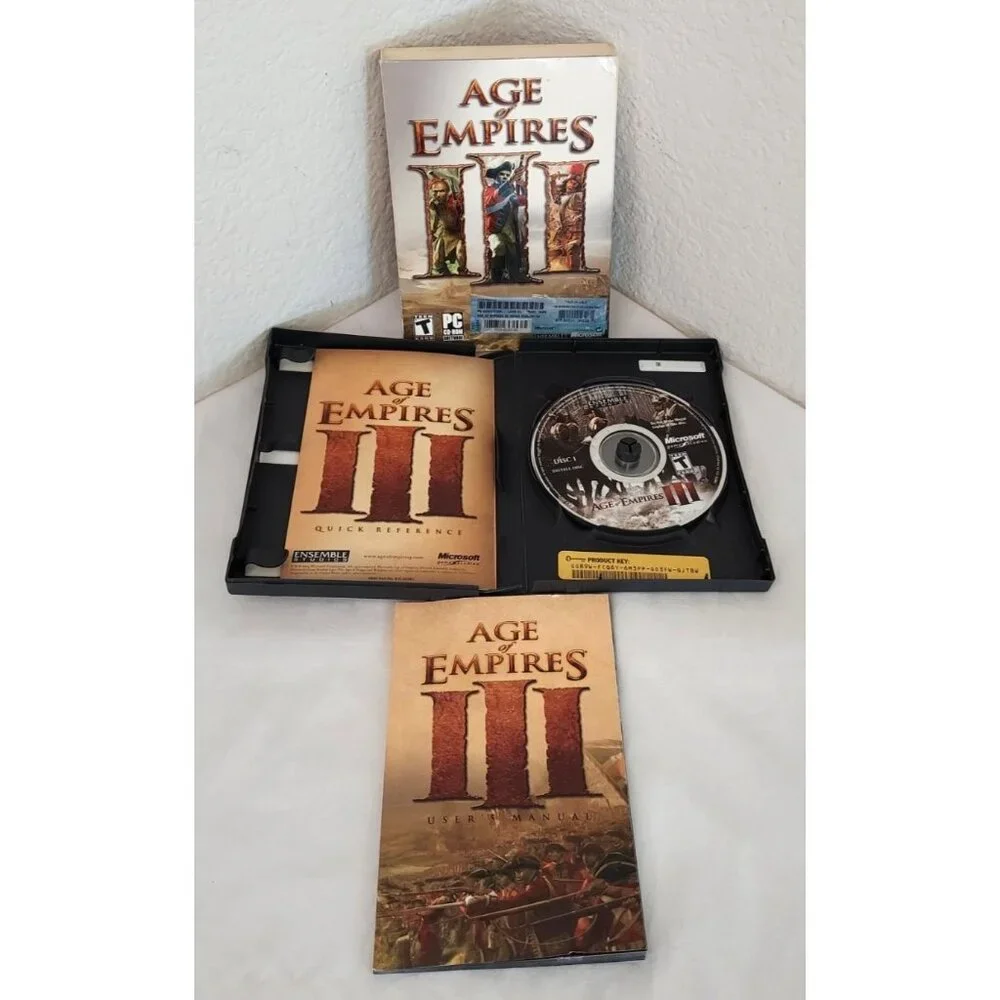 Age Of Empires III &The War Chiefs PC 2007 Microsoft Strategy 2 Game Bundle